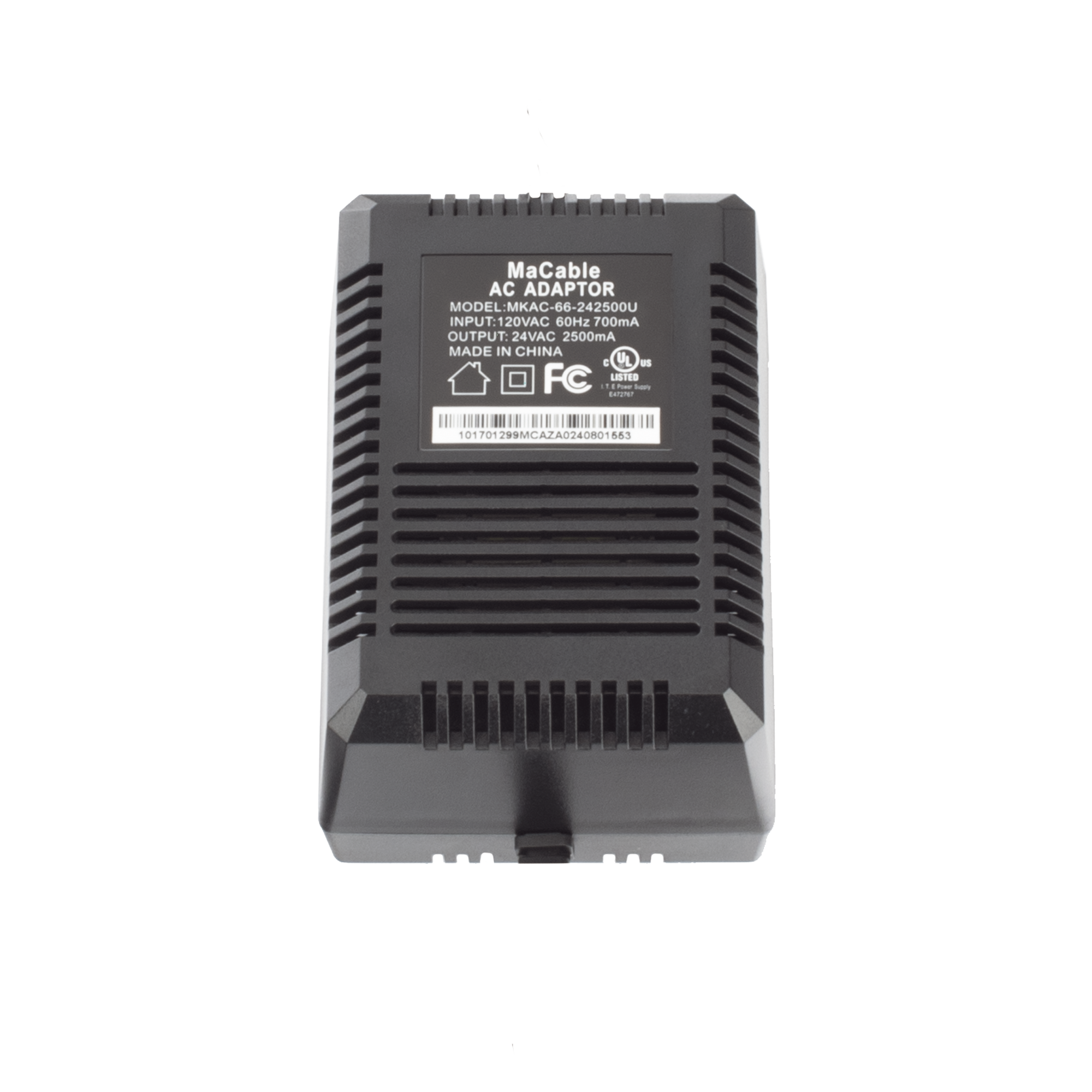 MKAC-66-242500U|Fuente de Poder / 24 VCA / 2.5 Amp (60 VA) / Multiples Usos / Recomendado para PTZ TURBOHD e IP / Interior